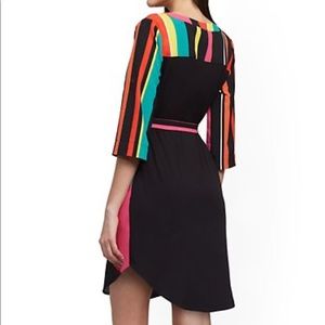 NY&C Dress Jenny Striped Mixed Media Dress. Size 4